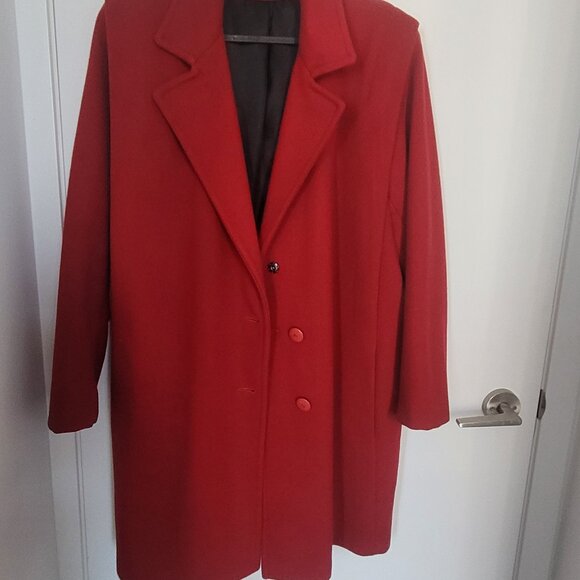 Vintage red wool coat - Picture 2 of 2
